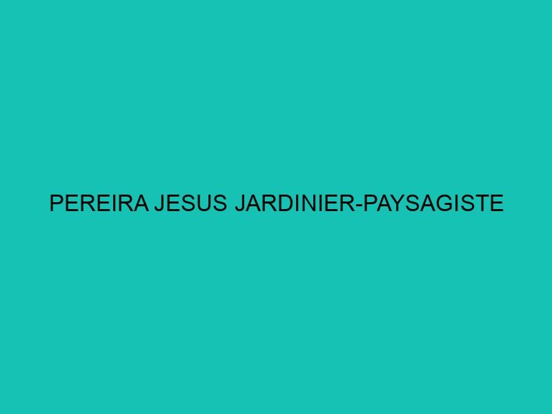 PEREIRA JESUS JARDINIER-PAYSAGISTE